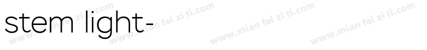 stem light字体转换